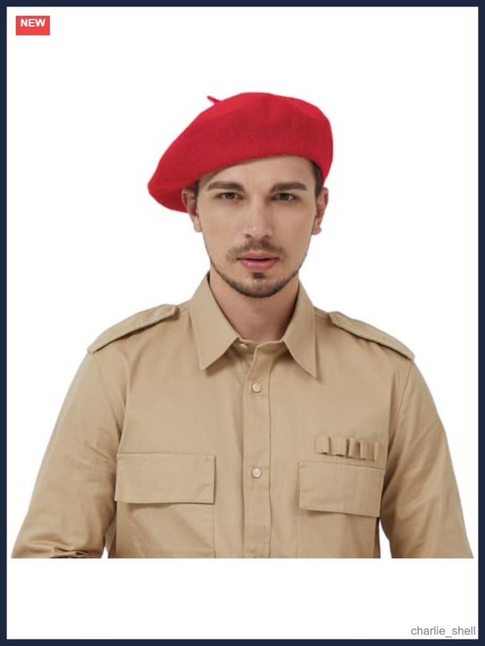 Wool French Beret Hat Military Style Unisex Cap Large Size